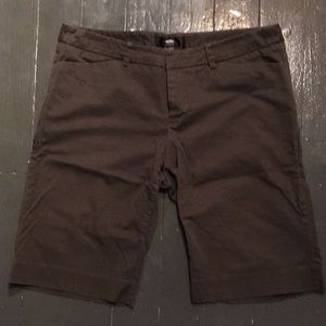 Dark olive green chino shorts